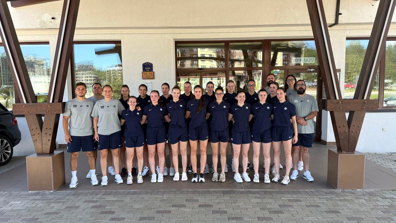 Serbia women's U20 basketball team at the official KSS camp - inline context