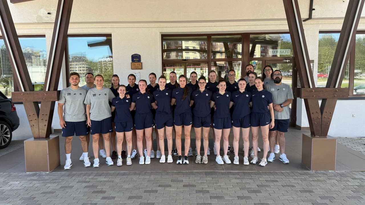 Serbia women's U20 basketball team at the official KSS camp - inline detail