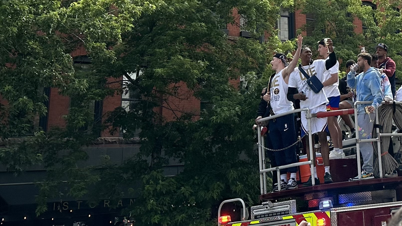 Denver Nuggets celebrate their NBA championship