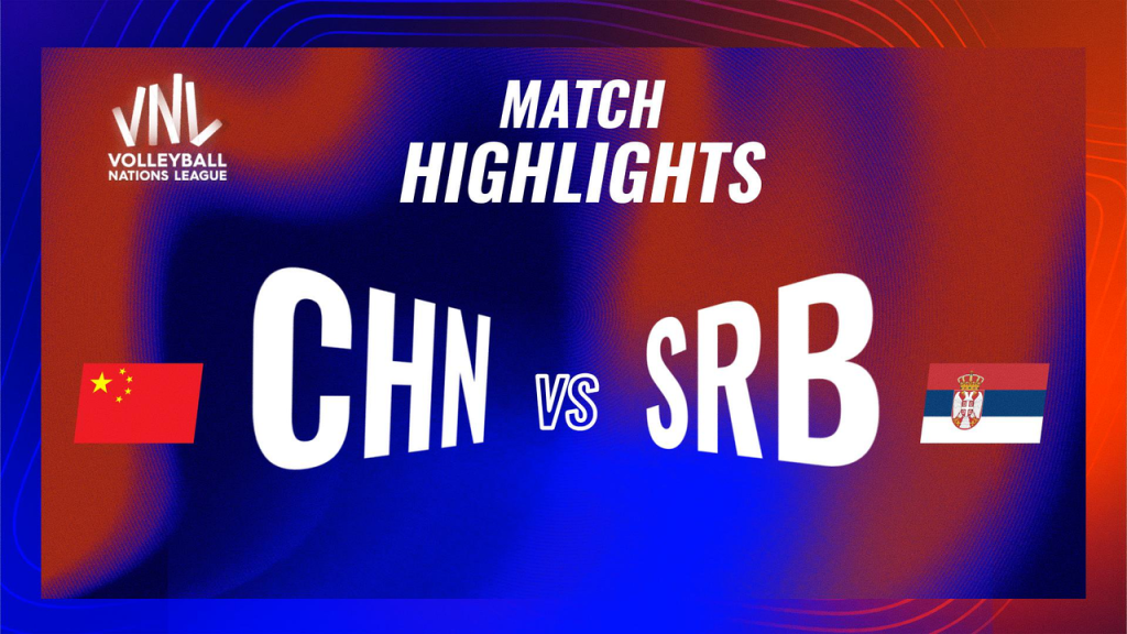 Zvanicni kadar najave China vs Serbia u VNL