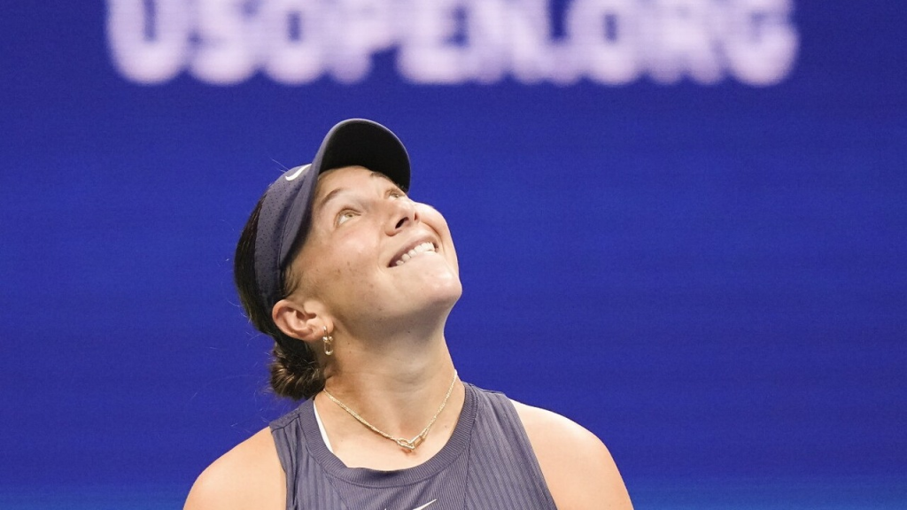 Arina Sabalenka se osmehuje tokom meča na Ju-Es openu