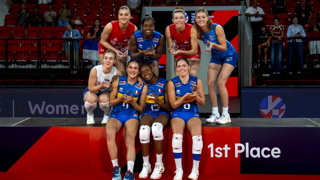 Odbojkašice Srbije U22 reaguju tokom finala protiv Italije