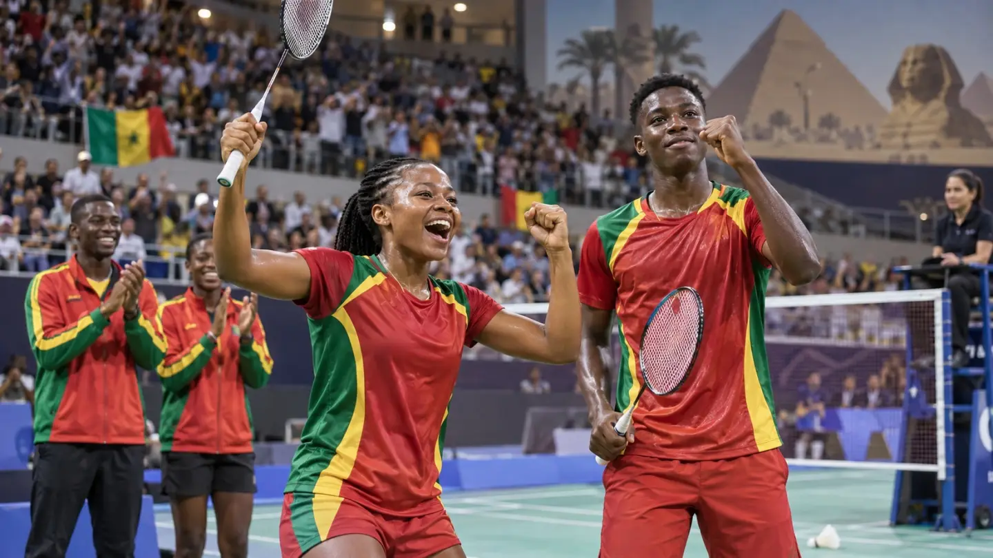 Mladi badmintonci Gane slave pobedu u Kairu
