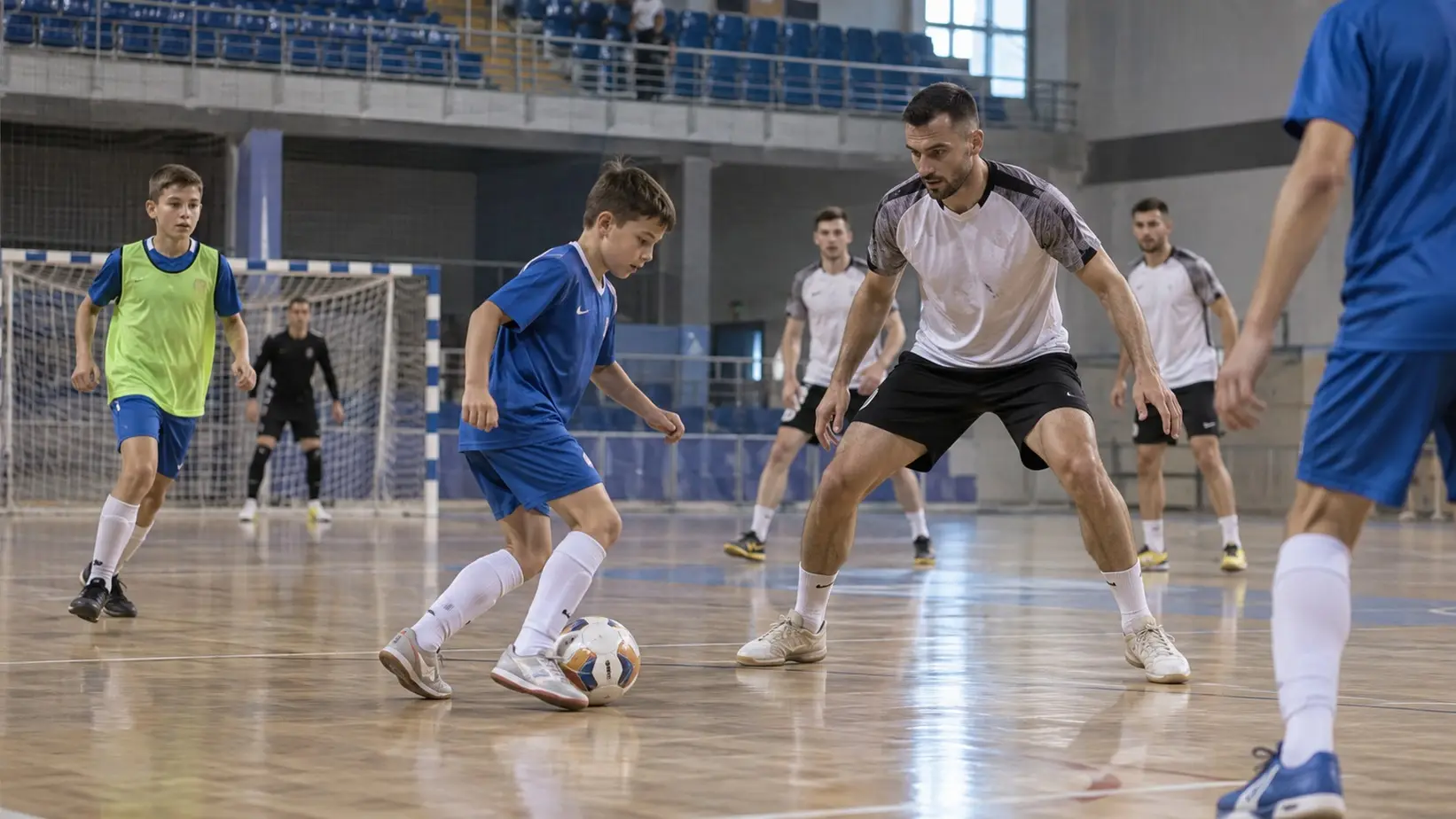 Mladi igrači na treningu srpskog futsal kluba