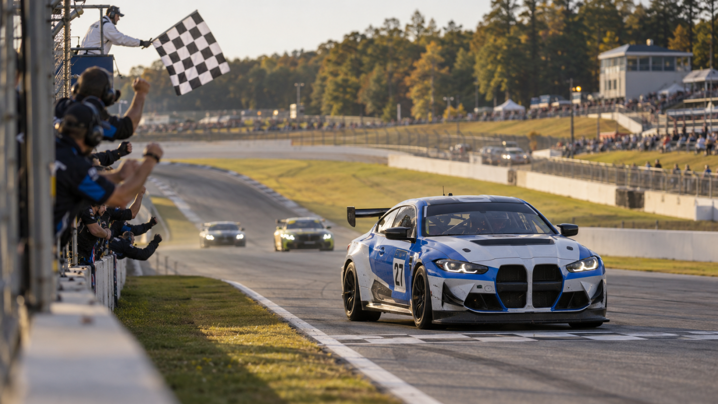 AutoTechnic BMW prolazi ciljem za IMSA GS titulu