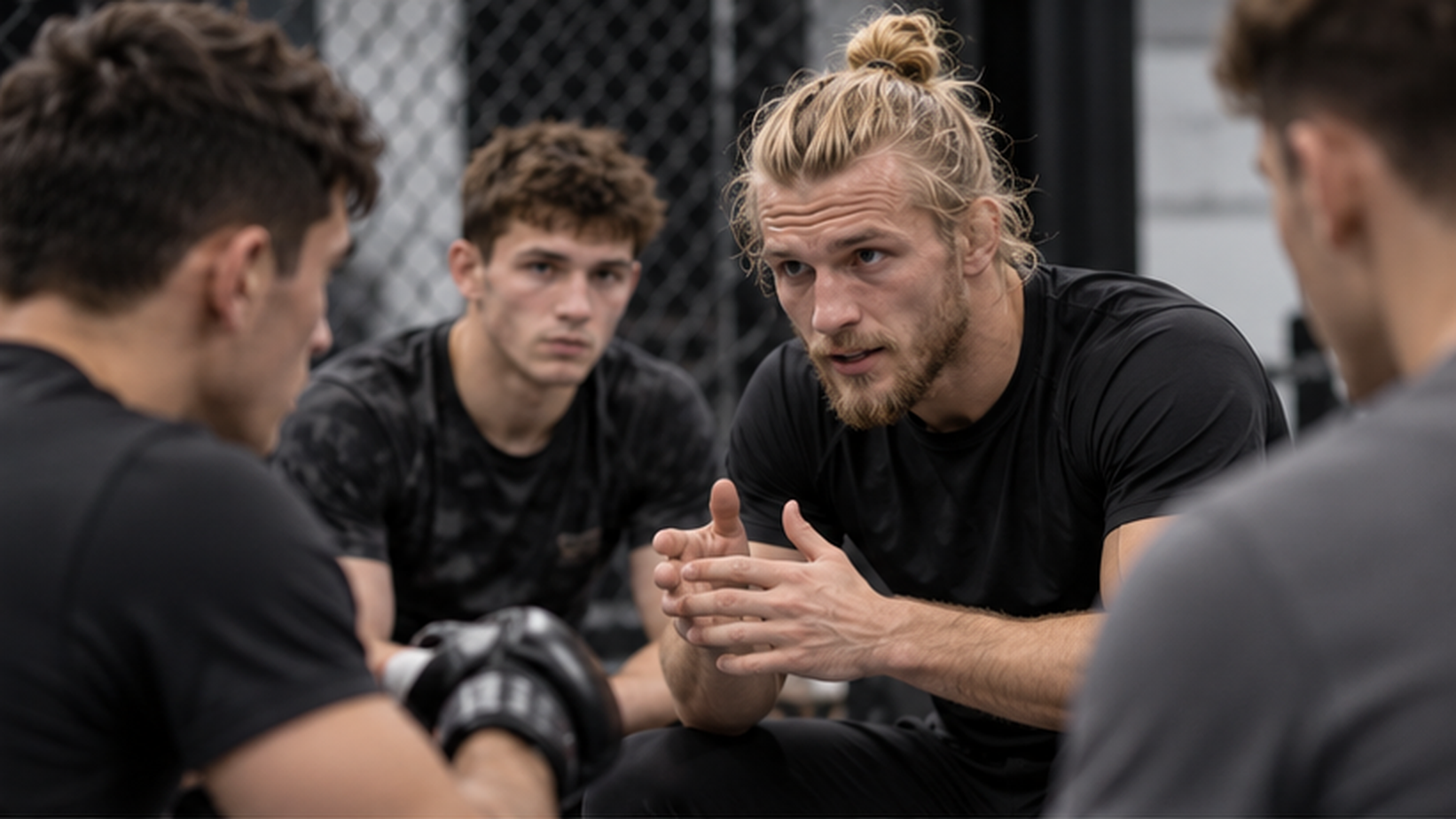 AI ilustracija: MMA borac vodi trening mladih takmičara